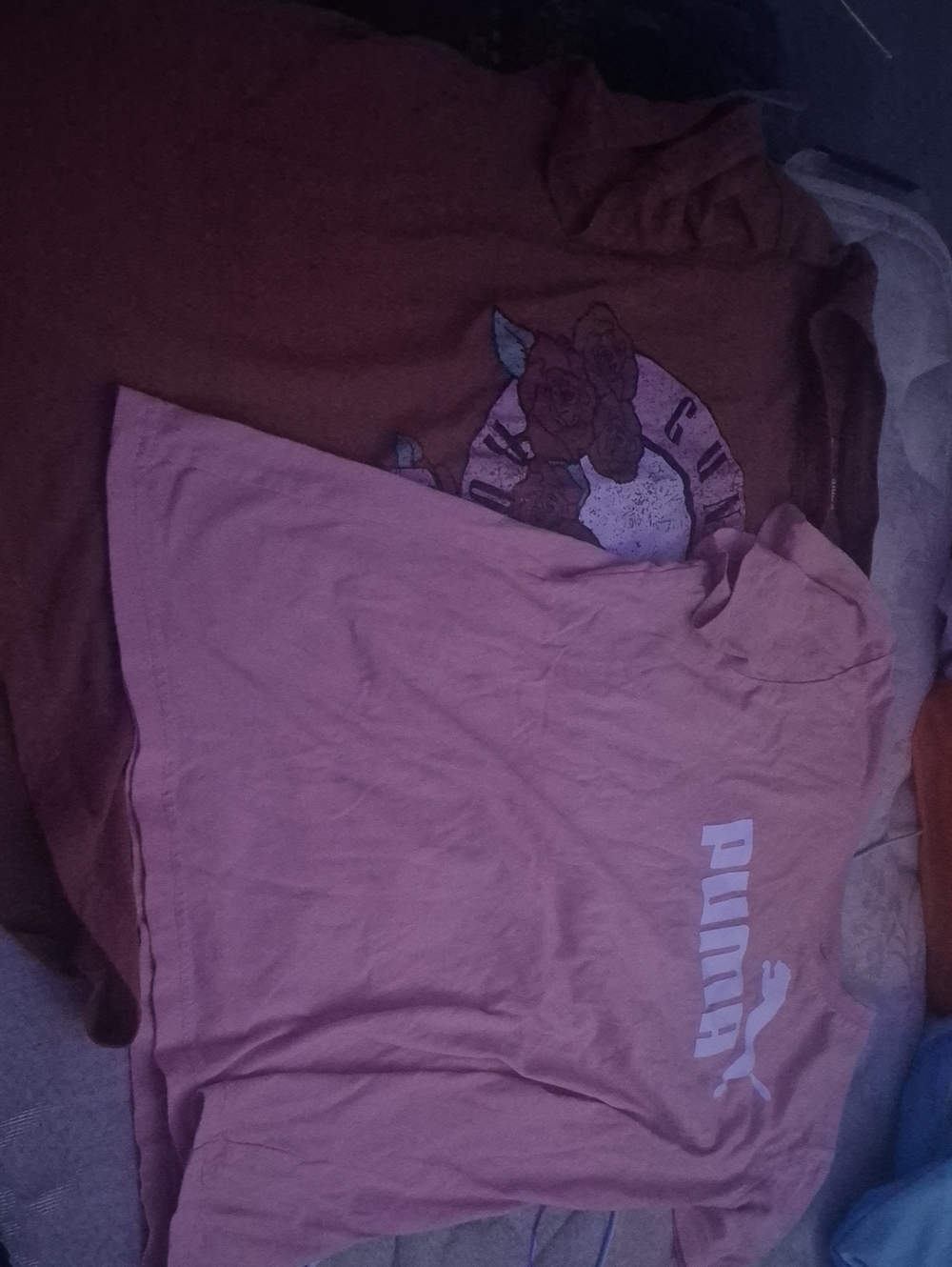 Puma Girls Dusty Rose Short Sleeve Logo Tee